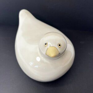 Sia Home Fashions Ceramic Cream Yellow beak Fat Cheeky Bird Dove 7.5 x 5.5x 5"